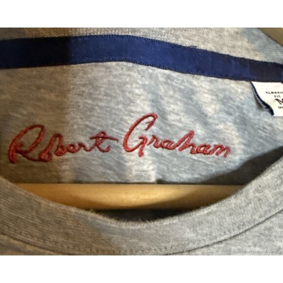 Robert Graham Sweatshirt Mens M‎ Gray Crewneck Skull Crossbones Terry Streetwear - Picture 6 of 11